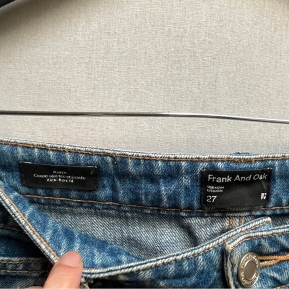 Frank & Oak Karen kick flare fit denim jeans Sz 27 - Picture 6 of 12